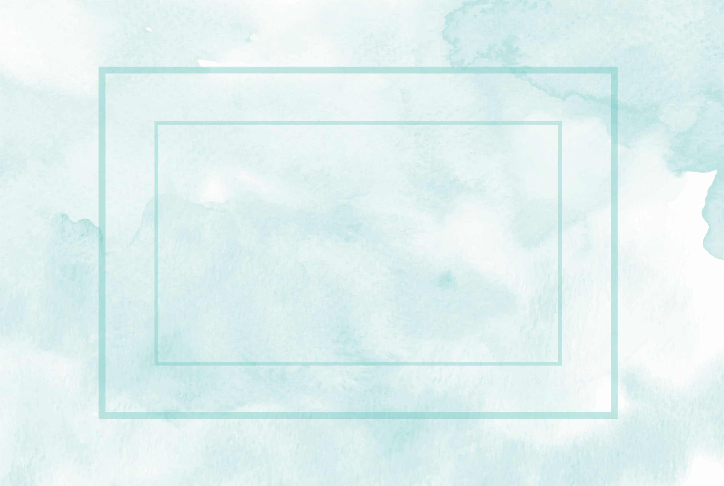 Makeup Must Haves, blue watercolor background with a rectangle